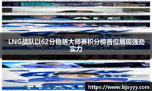 LNG战队以62分稳居大师赛积分榜首位展现强劲实力