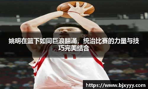 姚明在篮下如同巨浪翻涌，统治比赛的力量与技巧完美结合